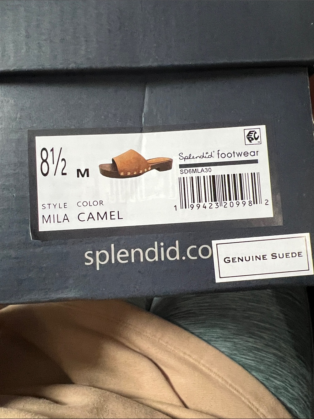 Splendid Mila Suede Slide Sandal - Camel Brown